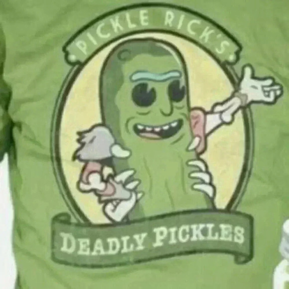 Pickle Rick's Deadly Pickle T Shirt - Picture 1 of 4